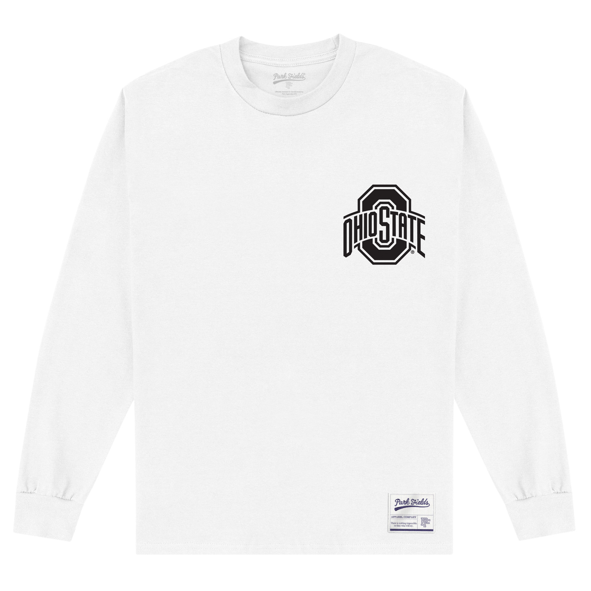 Official Ohio State University T-Shirt Long Sleeve Print Crew Neck T Shirt Tee