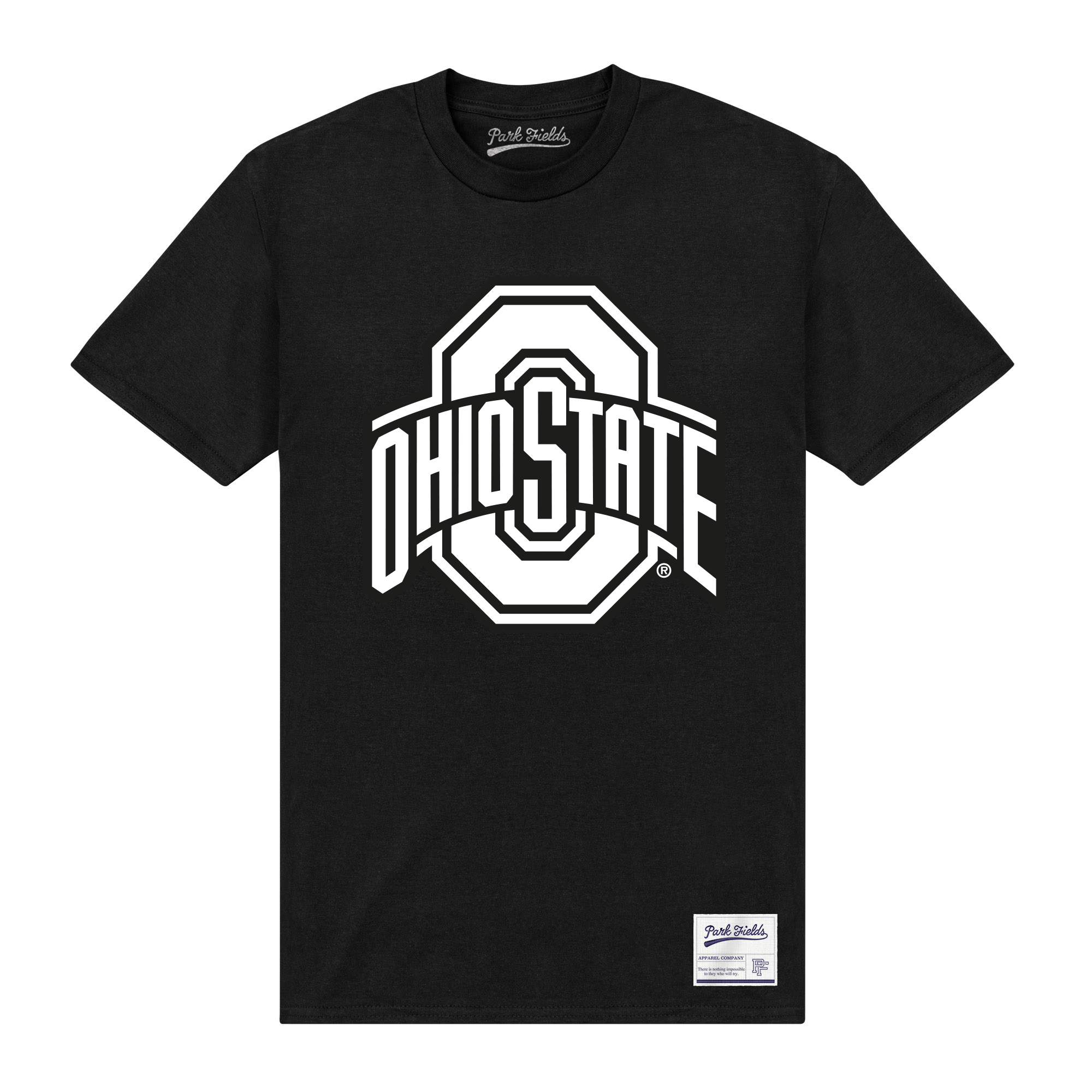 Official Ohio State University T-Shirt Black Short Sleeve Crew Neck Tee Top
