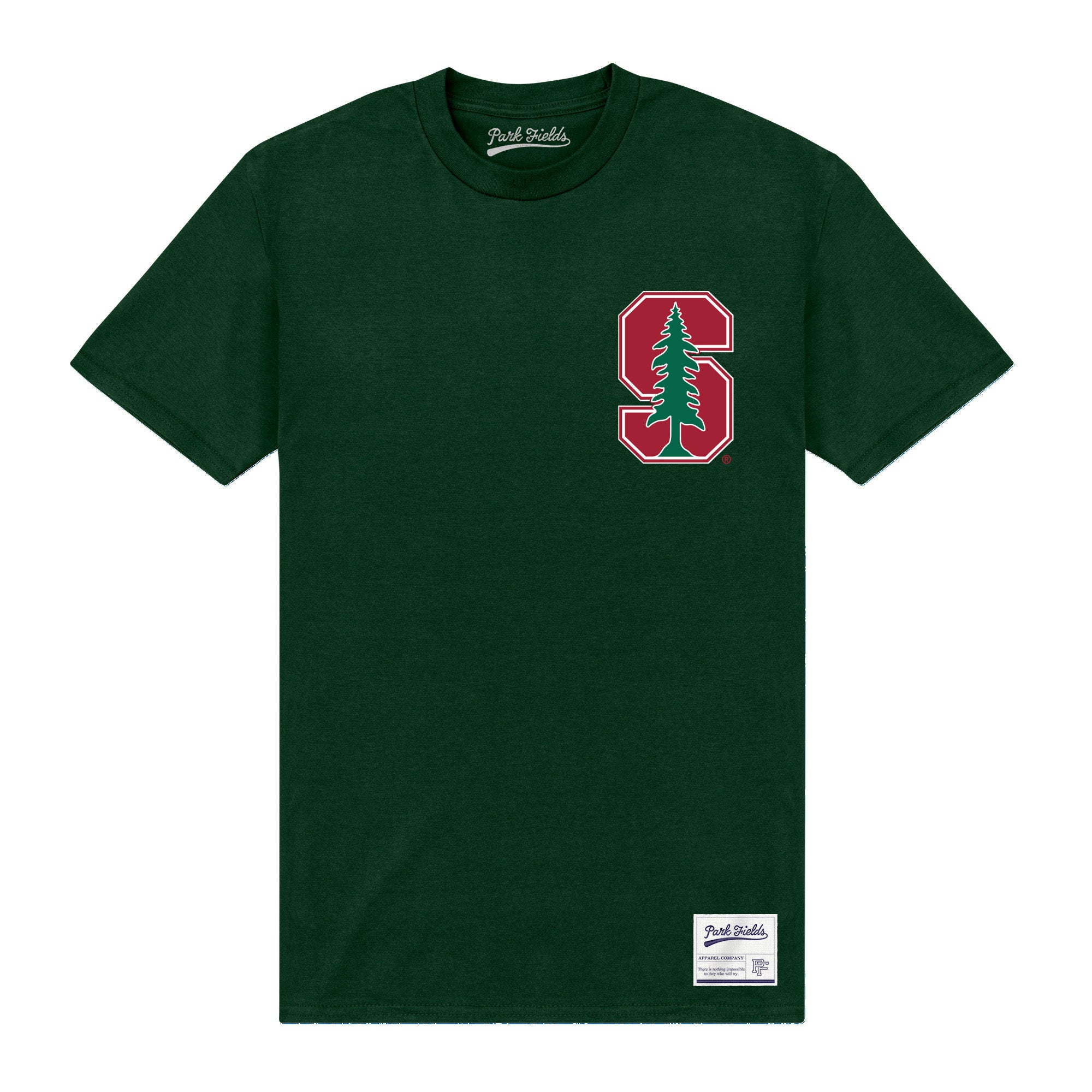 Official Stanford University S Forest T-Shirt Crew Short Sleeve T Shirt Tee Top