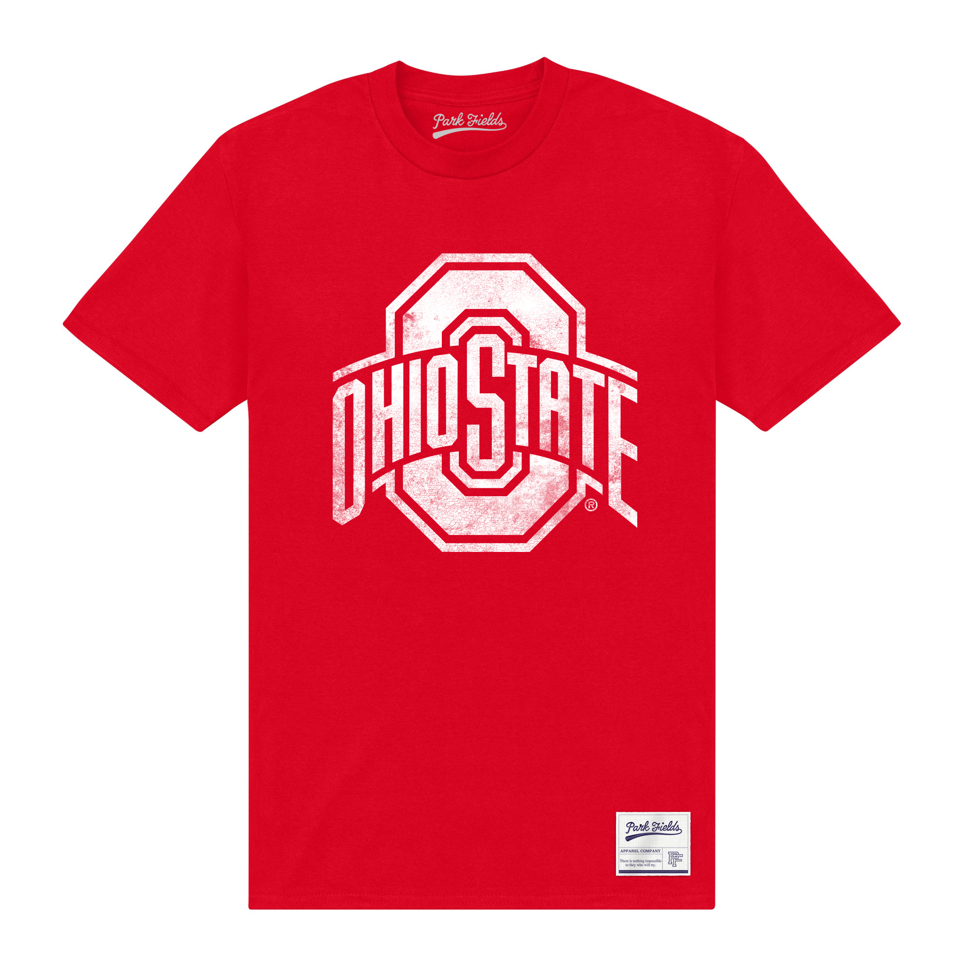 Official Ohio State University T-Shirt Red Short Sleeve Crew Neck T Shirt Tee